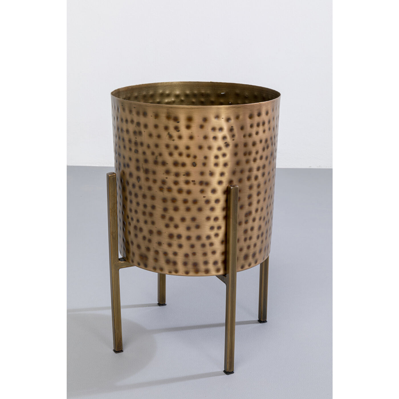 Brass-Plated Plant Pot