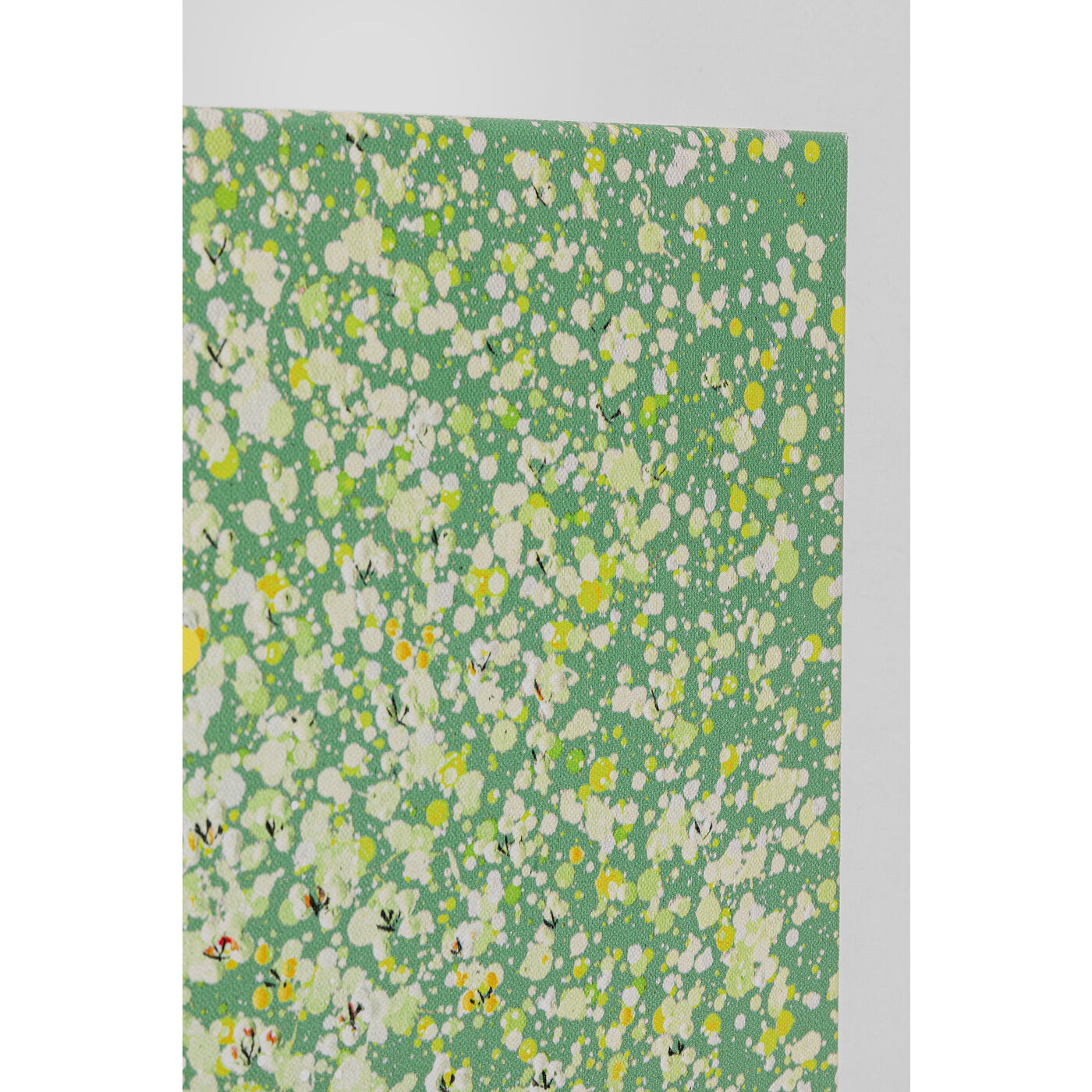 Canvas Picture Flower Boat Green Yellow 80x100cm