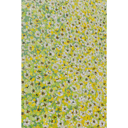 Canvas Picture Flower Boat Green Yellow 80x100cm