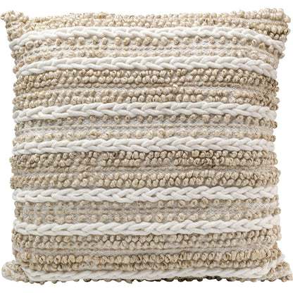 Seat Cushion Loop Knit Beige 60x60cm