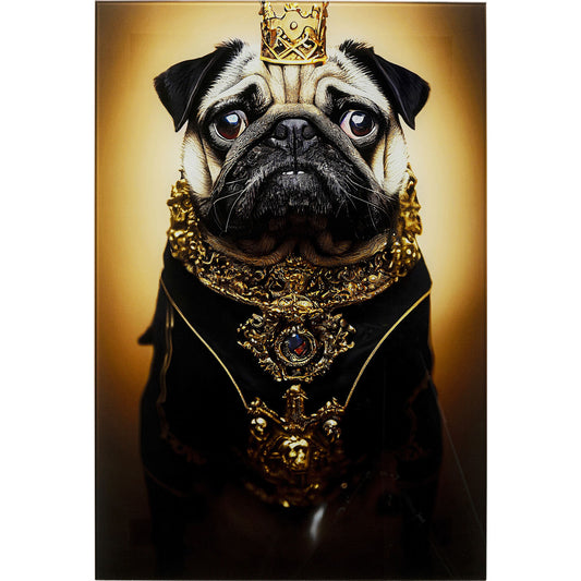 Glass Picture Prince Pug