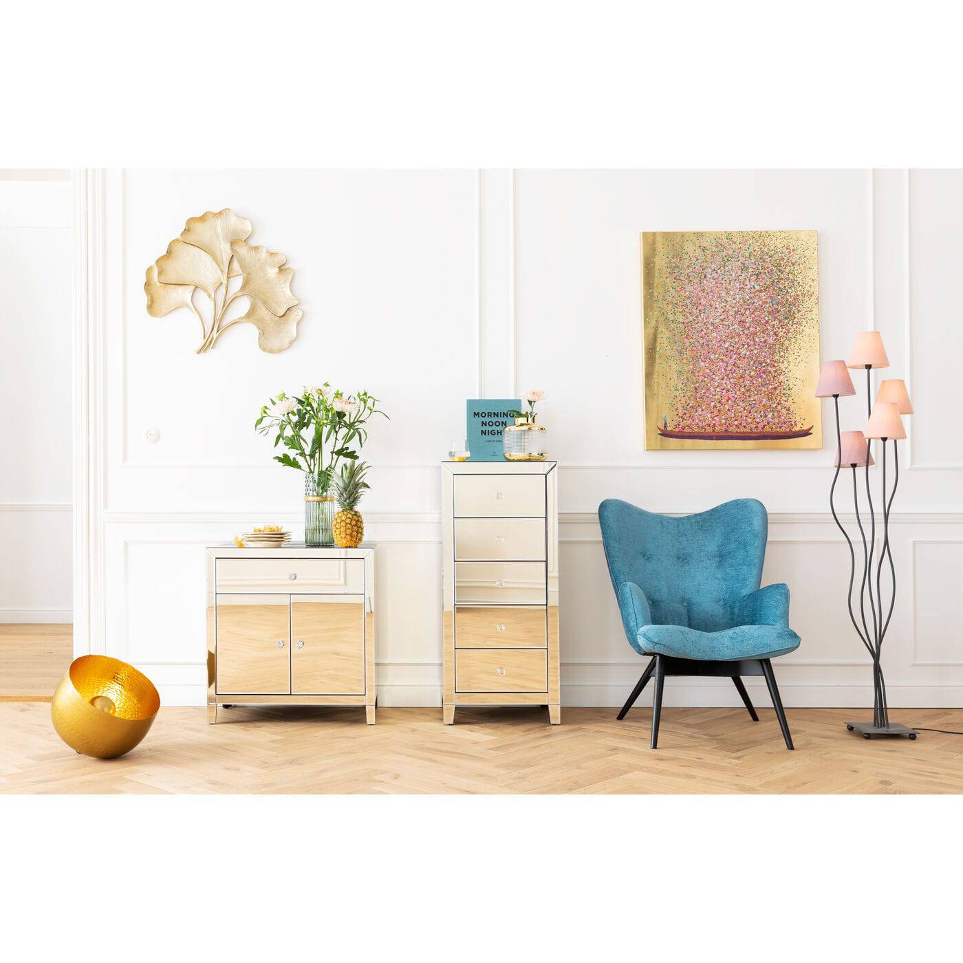 Dresser Luxury Gold 2Doors 1 Drawer - JULIA VENCE STORE