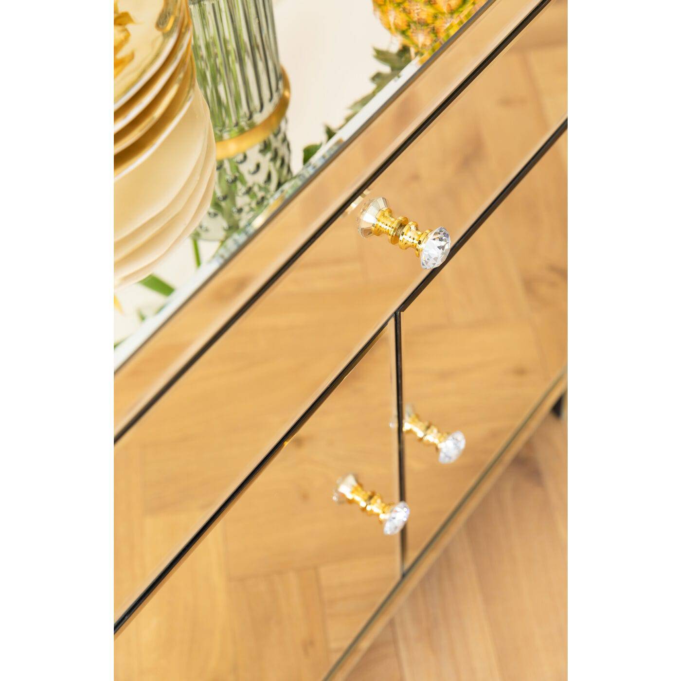 Dresser Luxury Gold 2Doors 1 Drawer - JULIA VENCE STORE