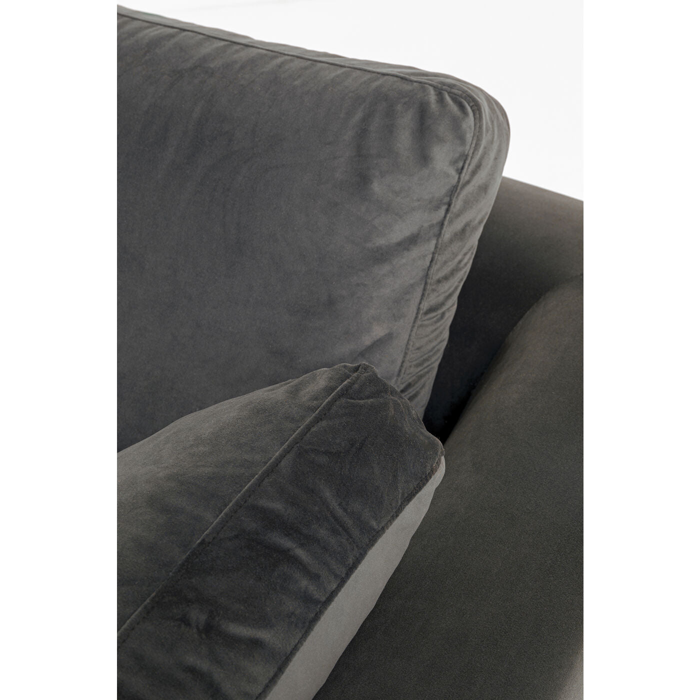 Corner Sofa Gianni Small Velvet Grey Left