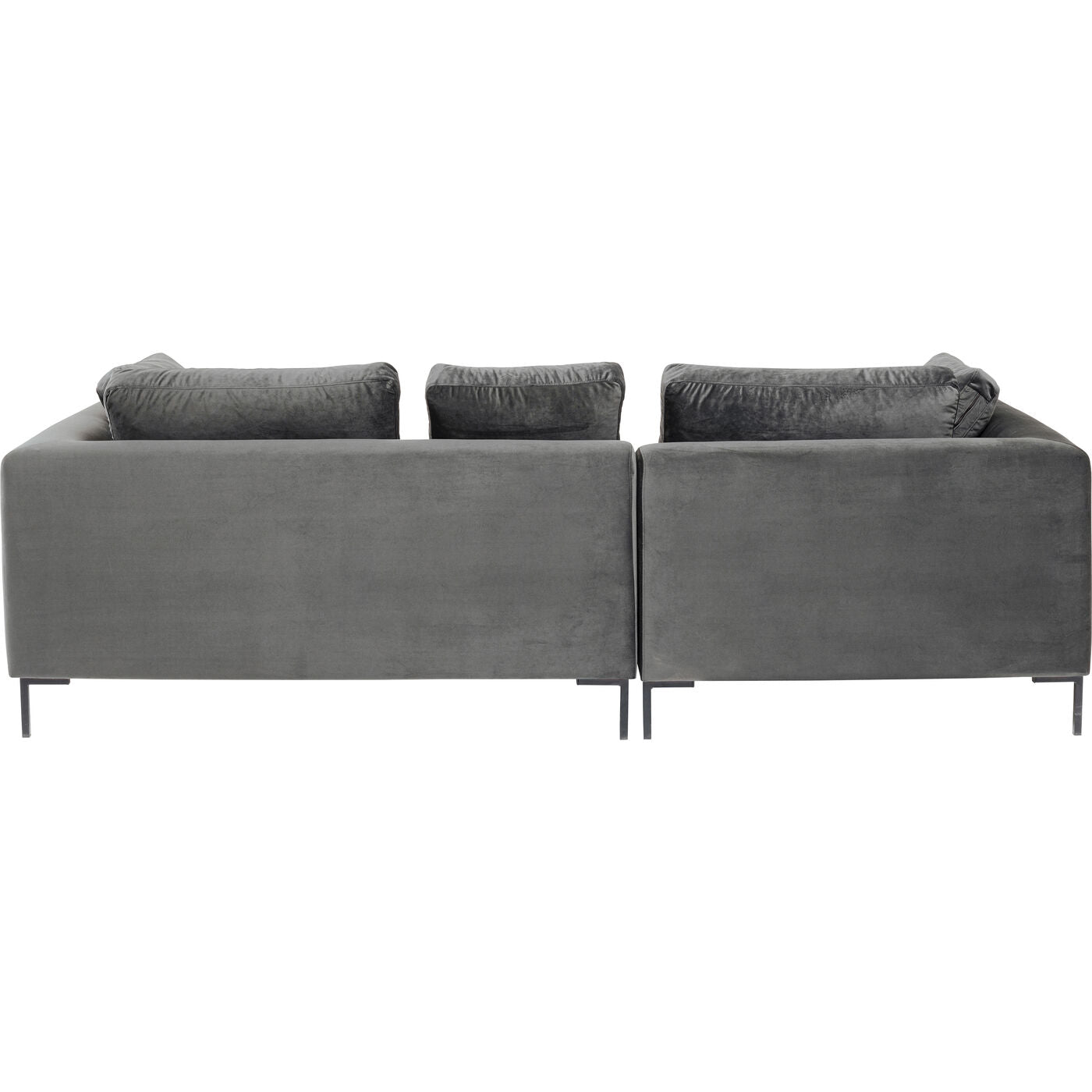 Corner Sofa Gianni Small Velvet Grey Left