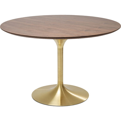 Table Invitation Set Walnut Brass √ò120cm