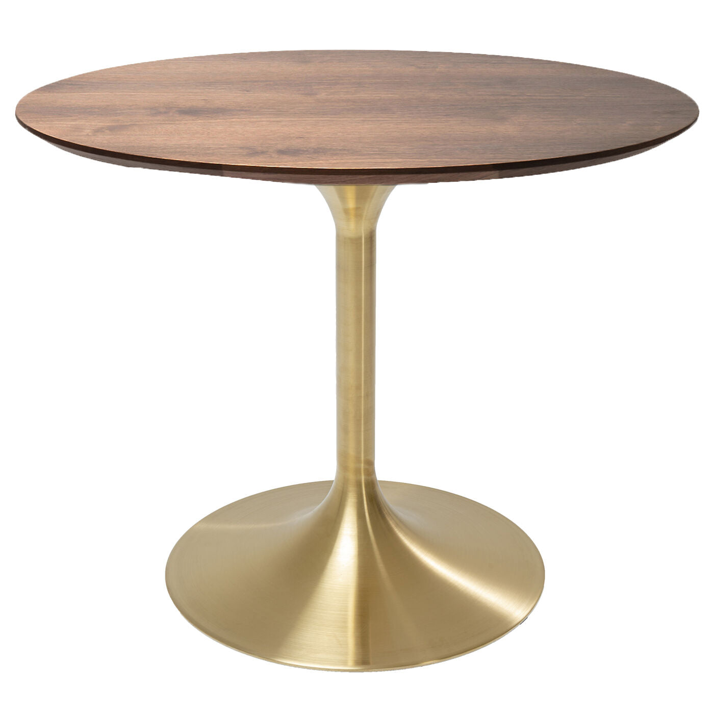 Table Invitation Set Walnut Brass √ò90cm