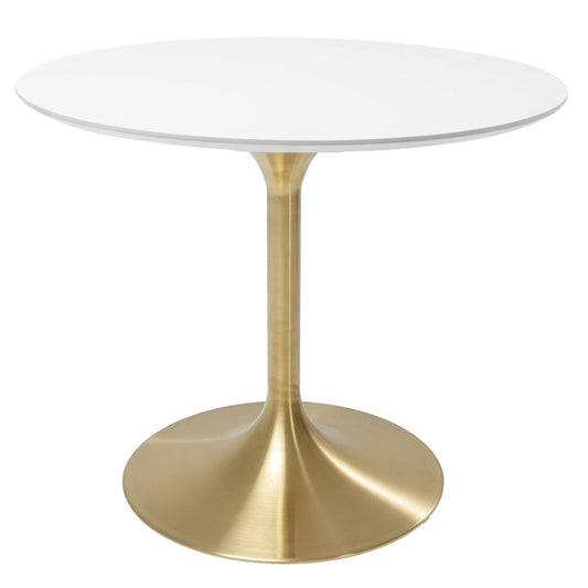 Table Invitation Set White Brass √ò90cm