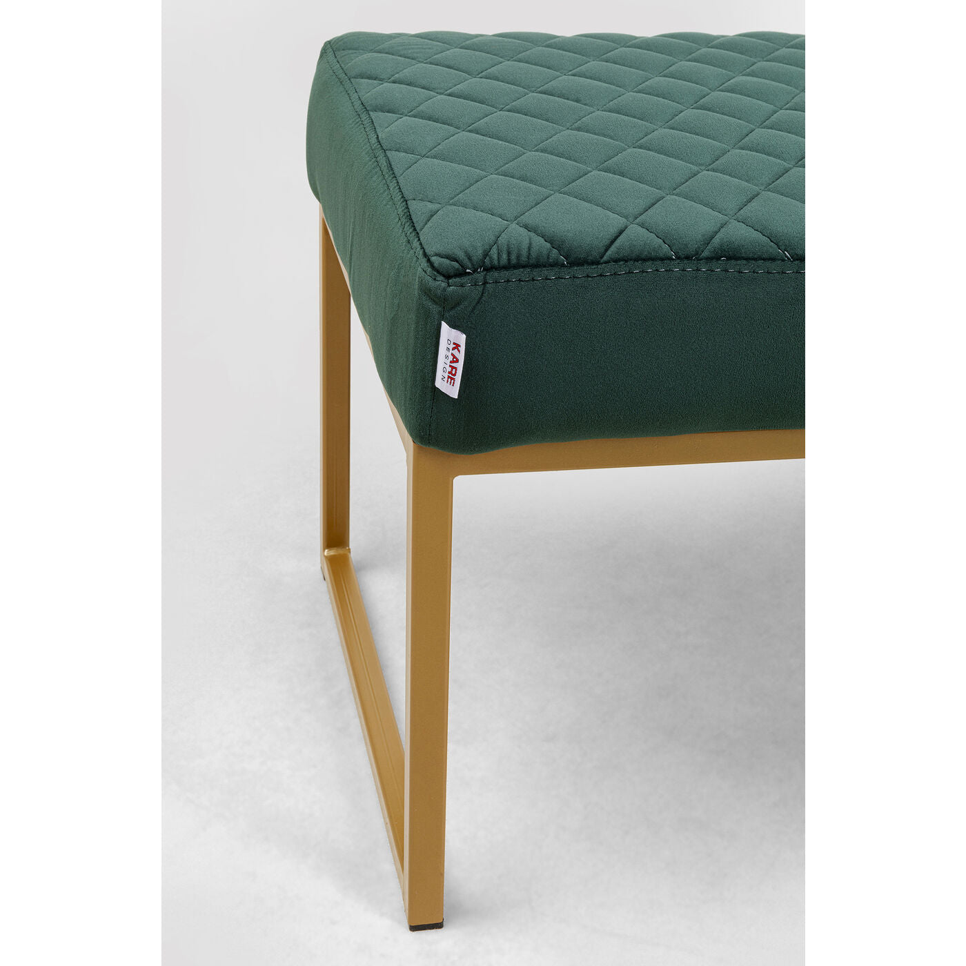 Bench Smart Velvet Dark Green Brass 90cm