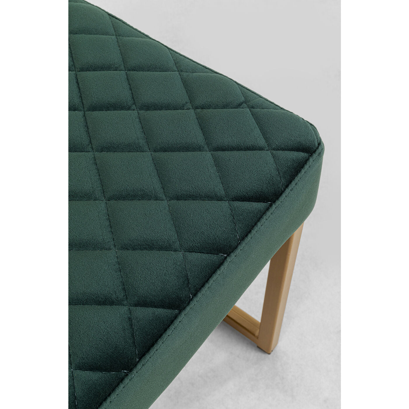 Bench Smart Velvet Dark Green Brass 90cm