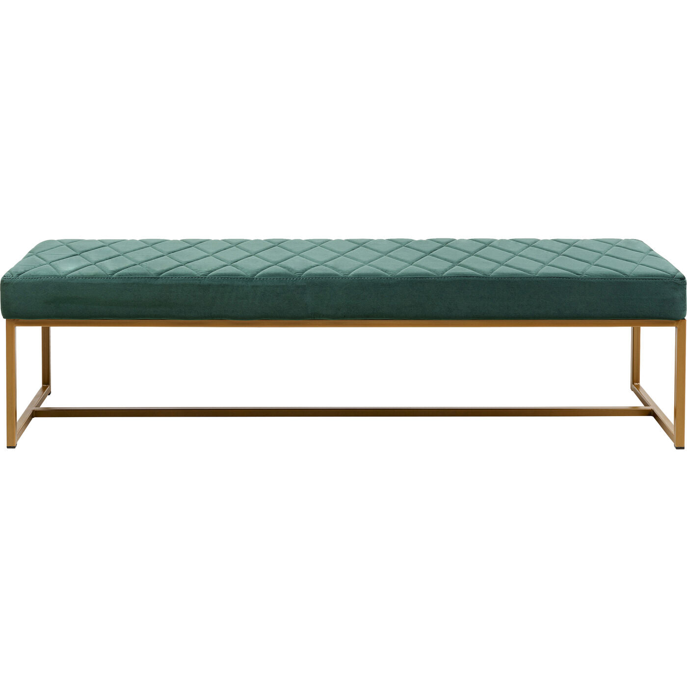 Bench Smart Velvet Dark Green Brass 150cm