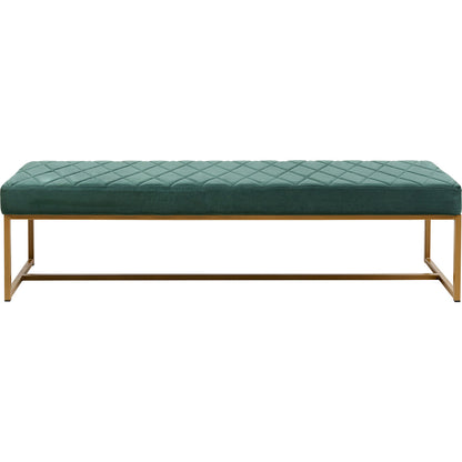 Bench Smart Velvet Dark Green Brass 150cm