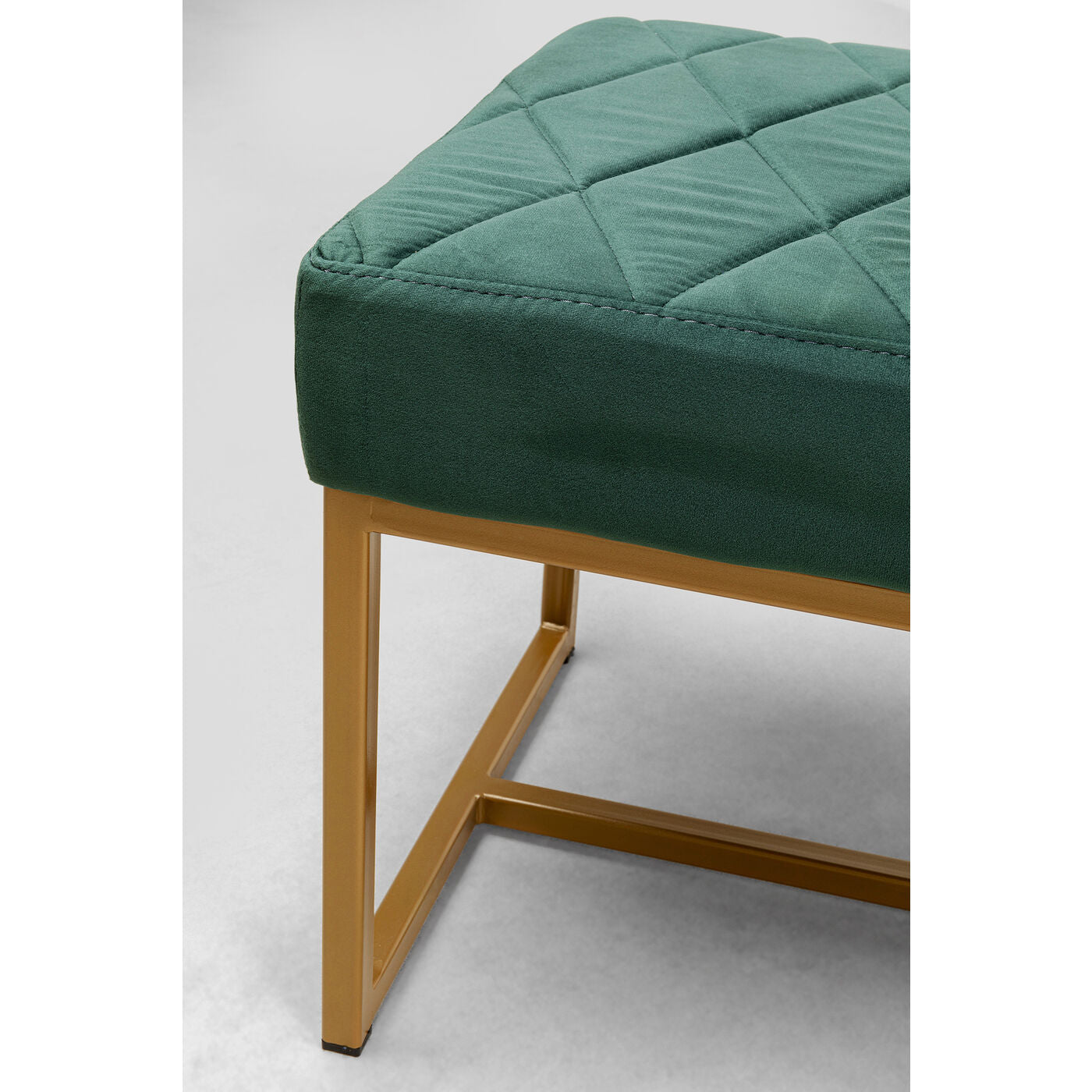 Bench Smart Velvet Dark Green Brass 150cm