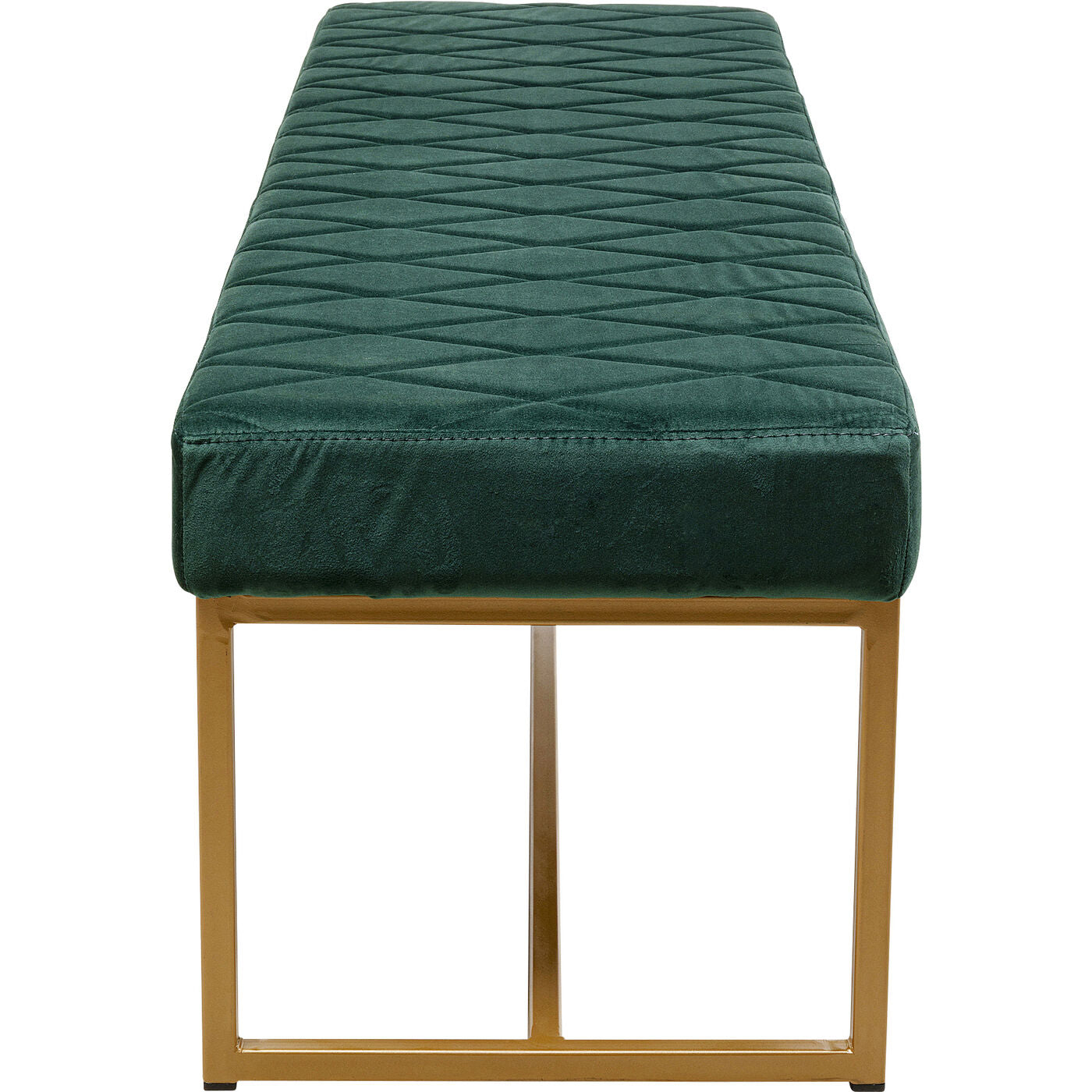 Bench Smart Velvet Dark Green Brass 150cm