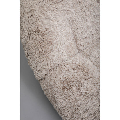 Swivel Armchair Fluffy Beige