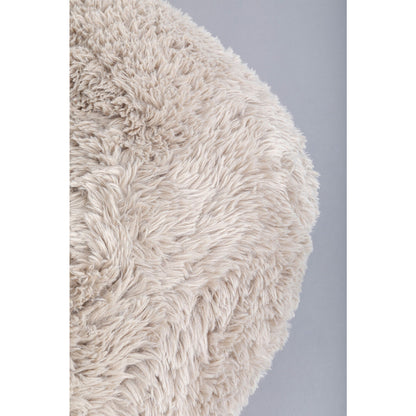 Swivel Armchair Fluffy Beige