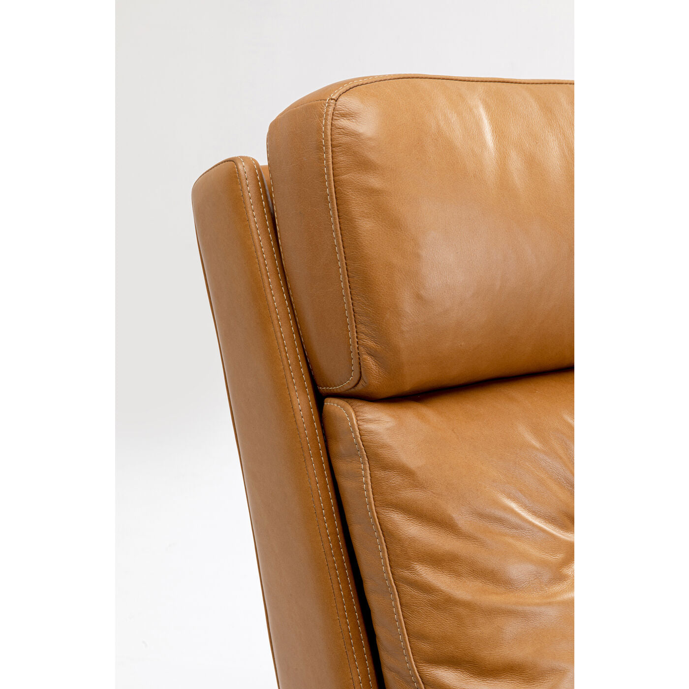 Armchair with Stool Breno Brown