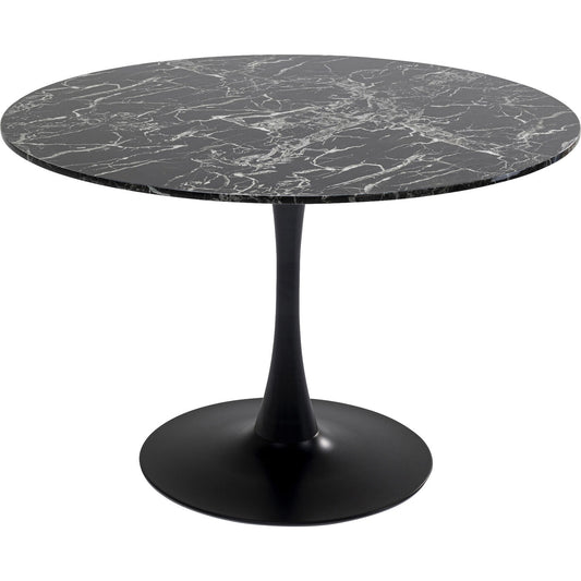 Table Veneto Marble Black √ò110cm