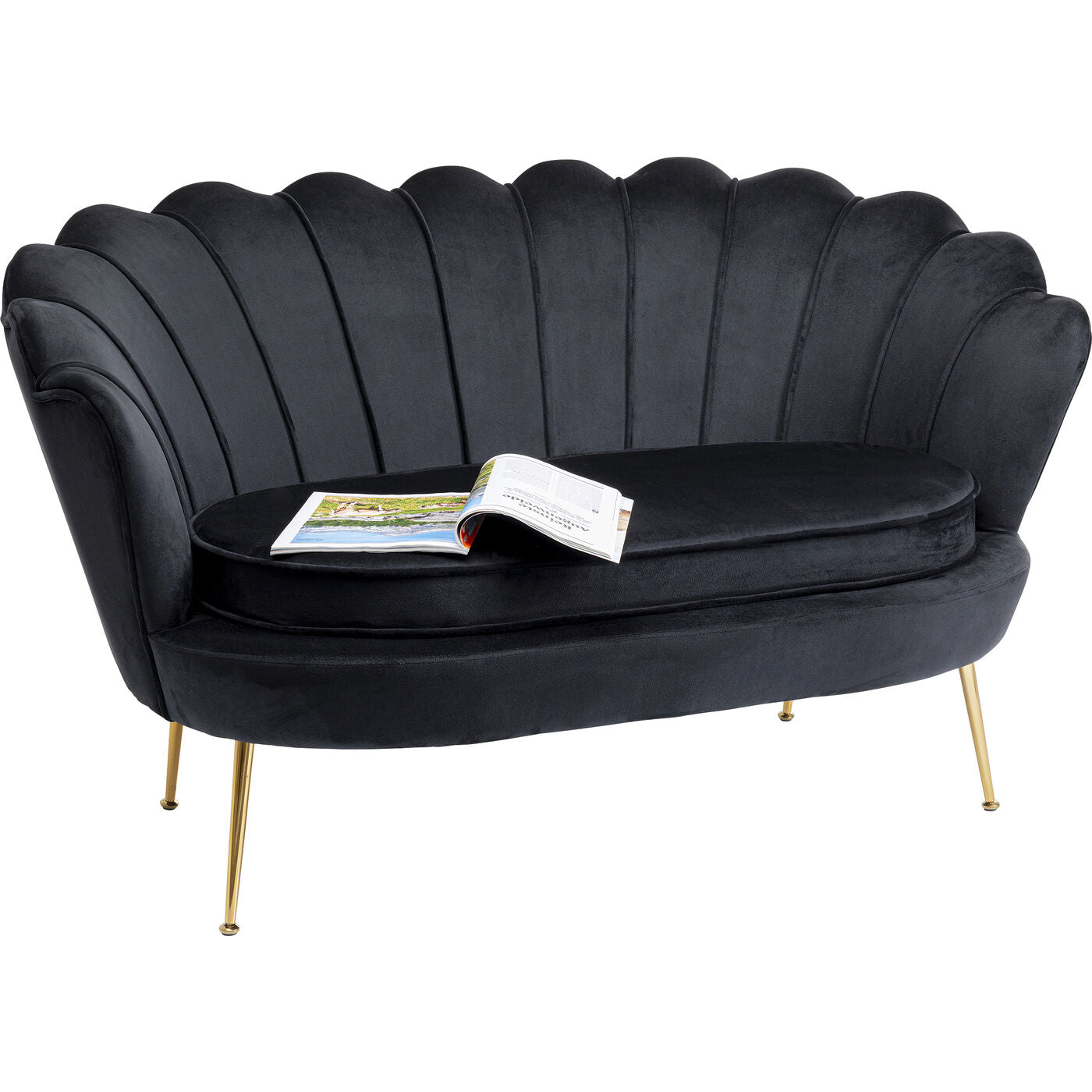 Sofa Water Lily 2 Seater Gold Black