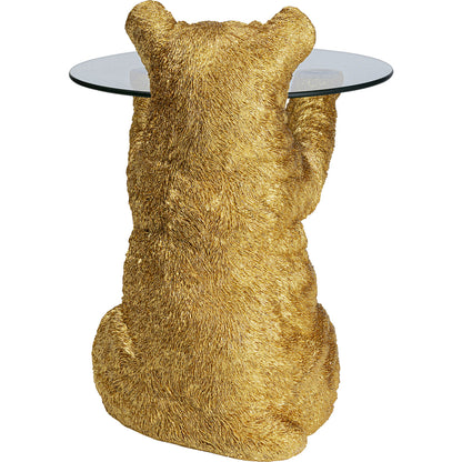 Side Table Animal Bear Gold √ò40cm