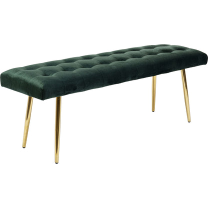 Bench Dallas Velvet Green 110cm