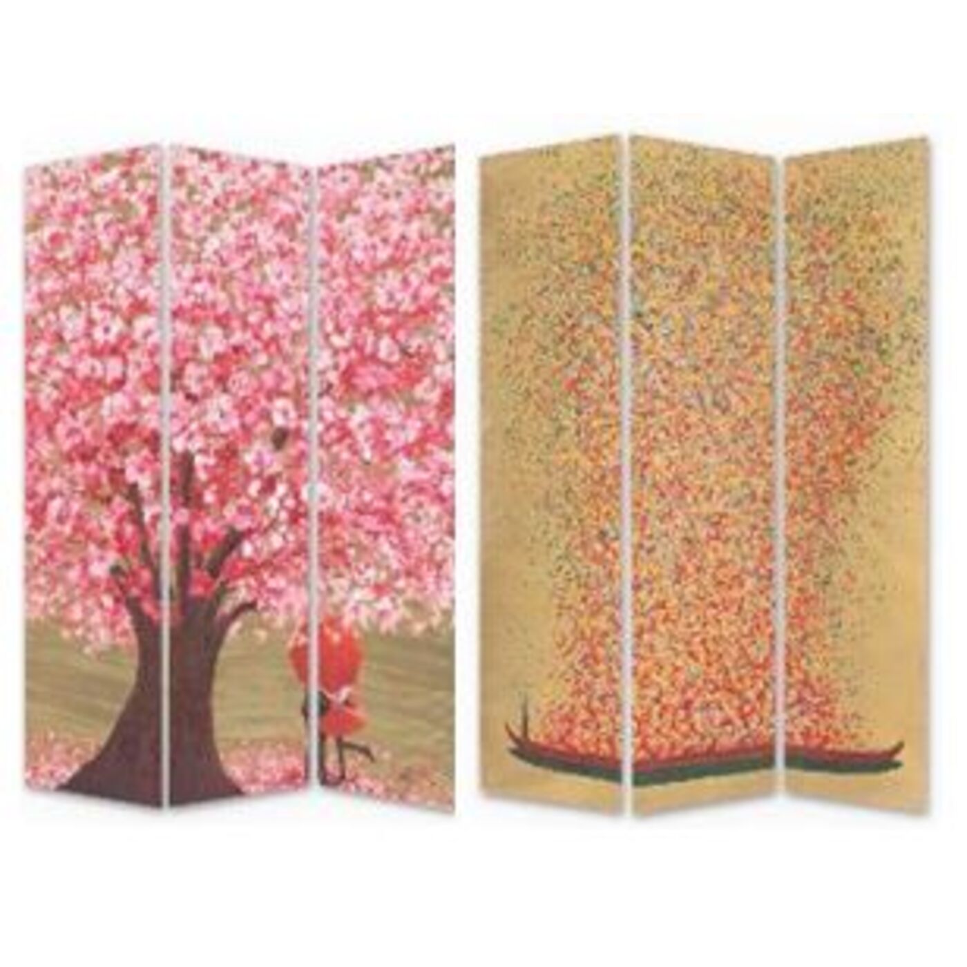 Room Divider Flower Couple vs Flower Boat 120x180