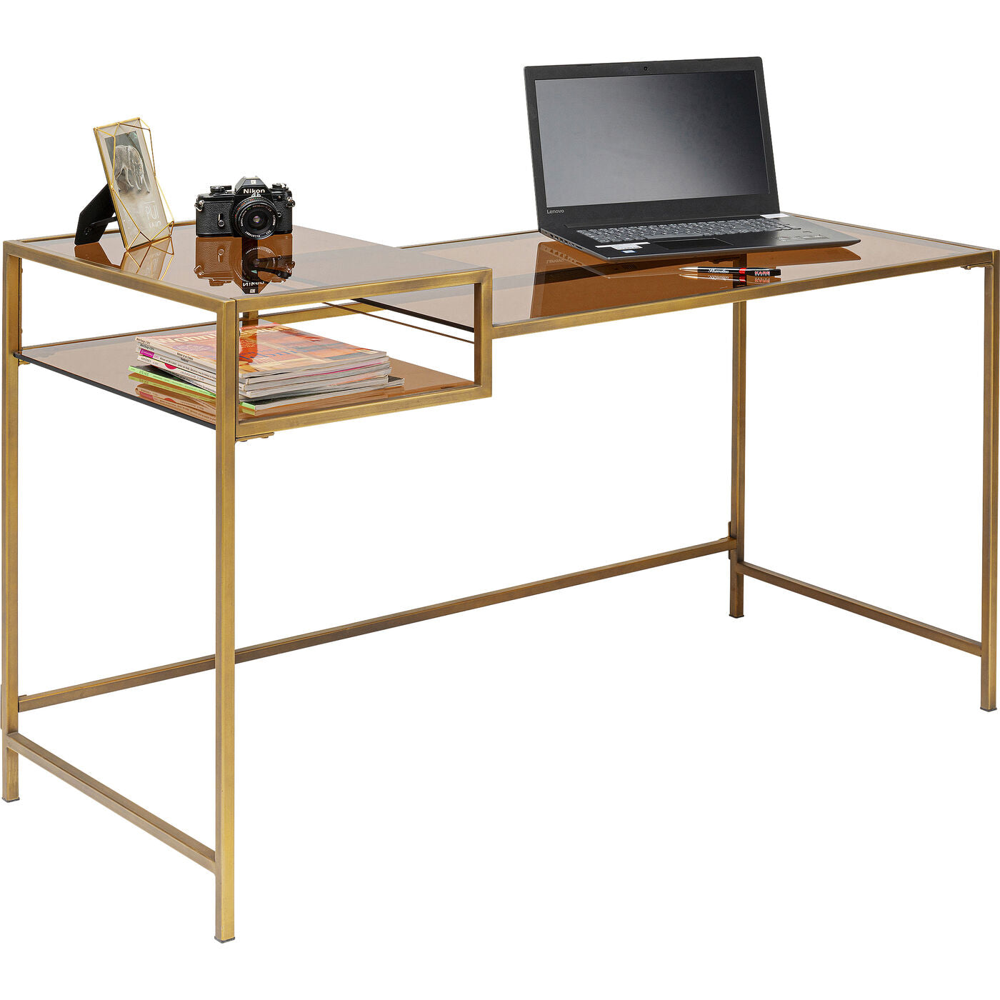 Desk Loft Gold 134x60cm