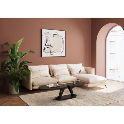 Corner Sofa Monza Right Cream 296cm