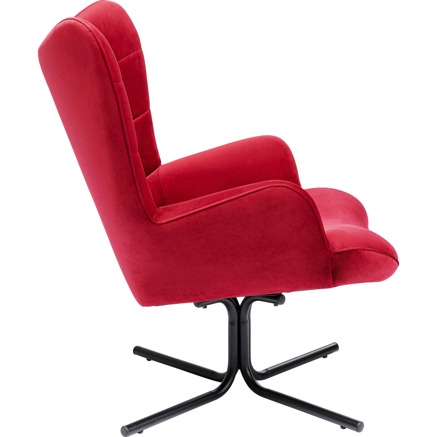 Swivel Armchair Oscar Velvet Red