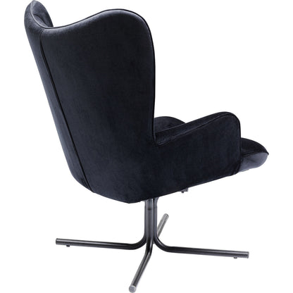 Swivel Armchair Oscar Velvet Black