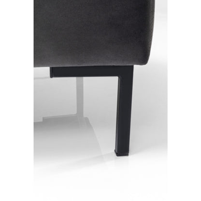 Stool Gianni Velvet Grey Black