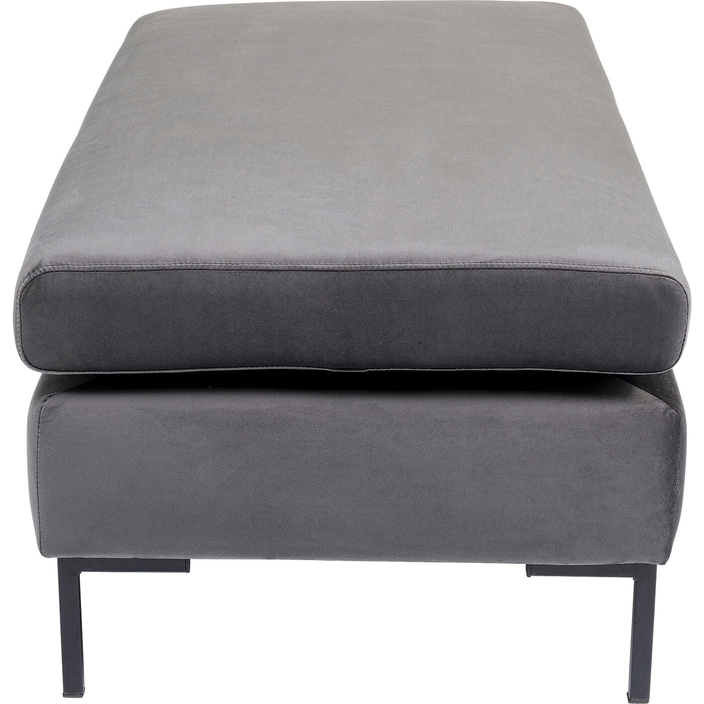 Stool Gianni Velvet Grey Black