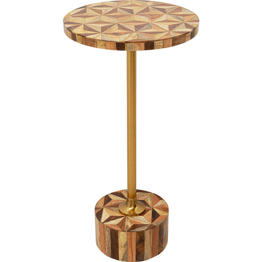 Side Table Domero Geo Brown Ø25cm