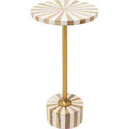 Side Table Domero Cirque Gold White Ø25cm