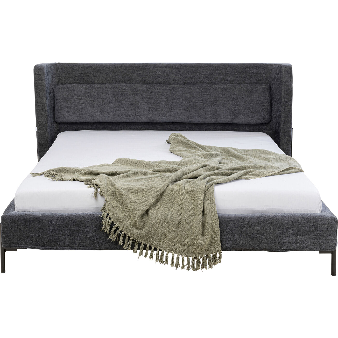 Grey Upholstered Bed