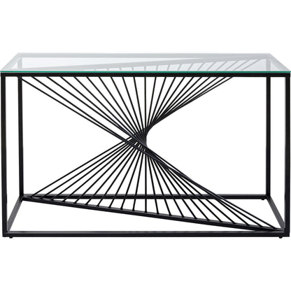 Console Laser Black Clear Glass 120x40cm