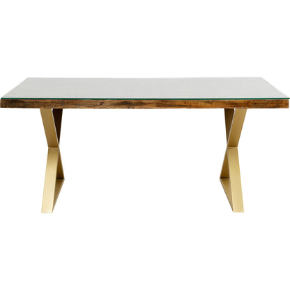 Table Conley Cross Brass 180x90cm