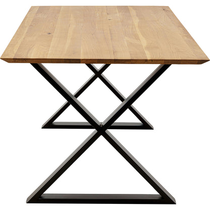 Table Jackie Oak Cross Black 180x90cm