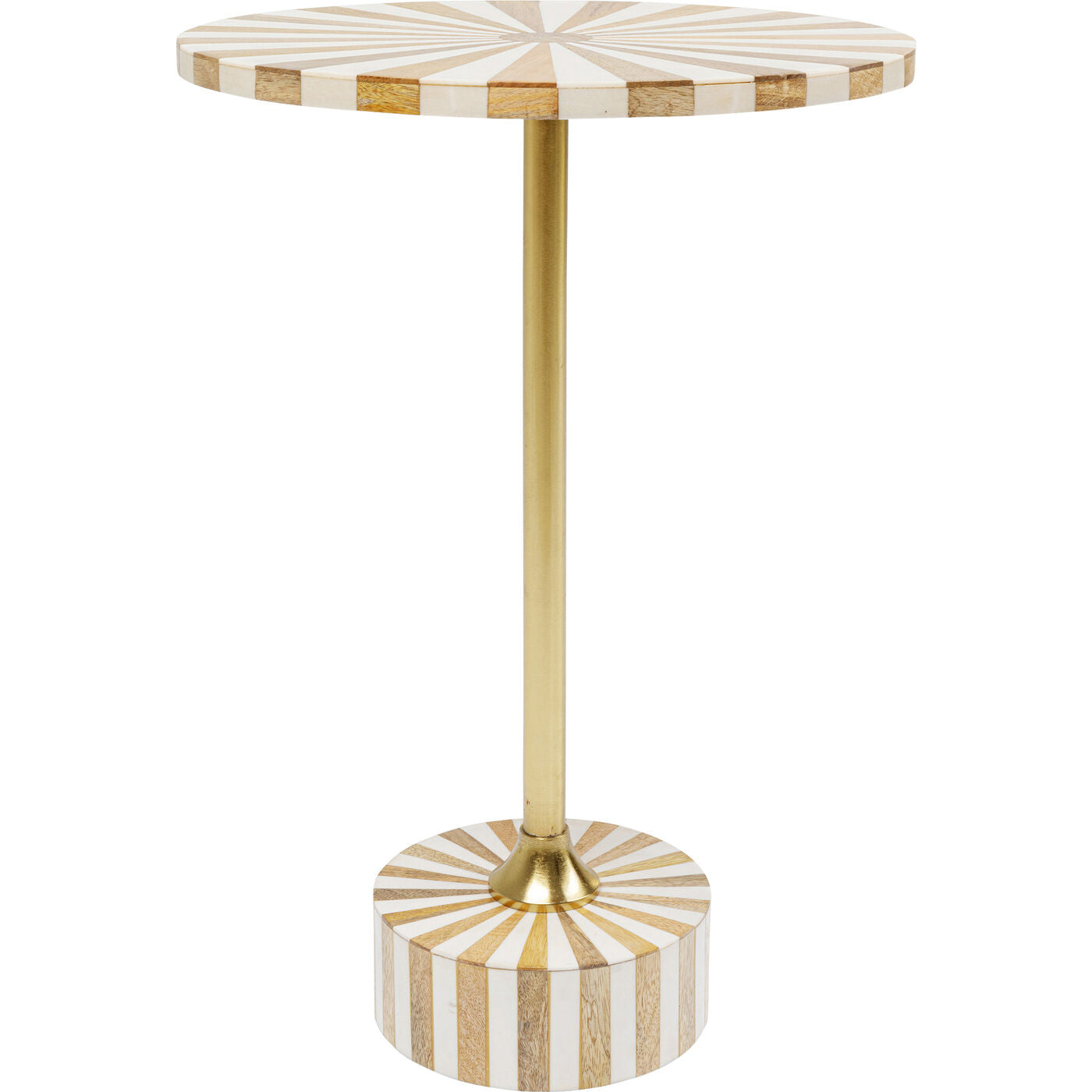 Side Table Domero Cirque Gold White Ø40cm