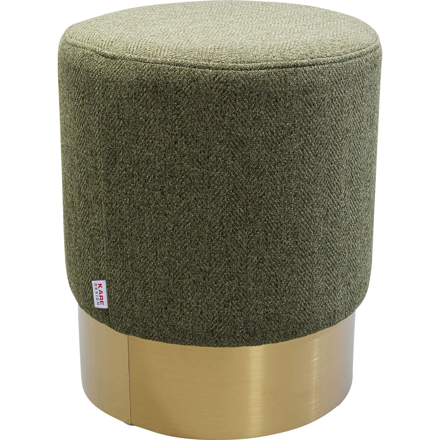 Stool Cherry Lina Green Brass Ø35cm