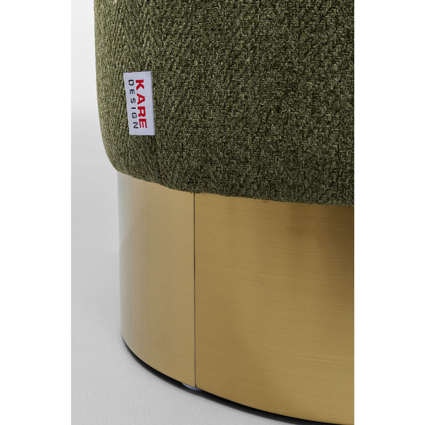 Stool Cherry Lina Green Brass Ø35cm