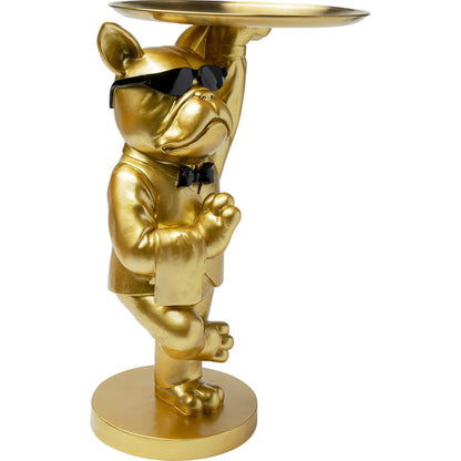 Side Table Cool Bulldog Tray Gold 34x55cm