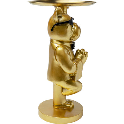 Side Table Cool Bulldog Tray Gold 34x55cm