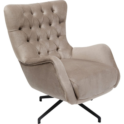 Swivel Armchair Bellissima Velvet Beige