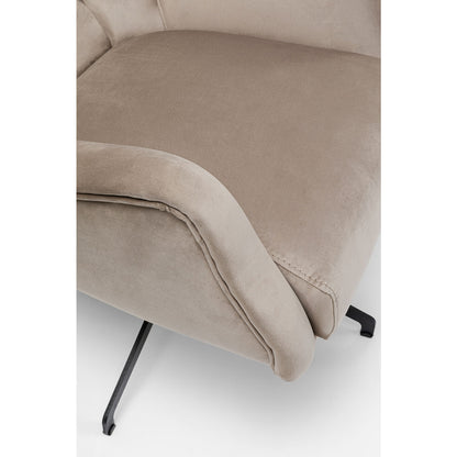 Swivel Armchair Bellissima Velvet Beige