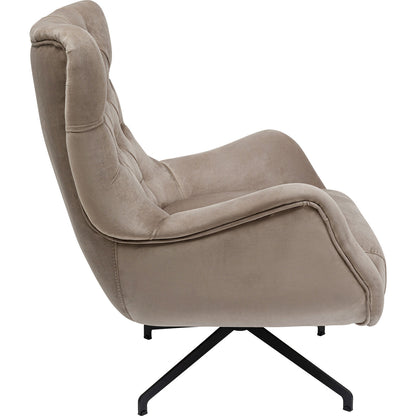 Swivel Armchair Bellissima Velvet Beige