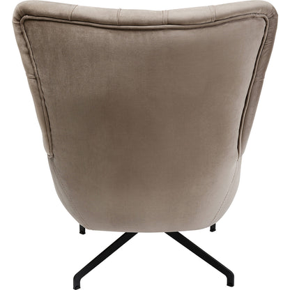 Swivel Armchair Bellissima Velvet Beige