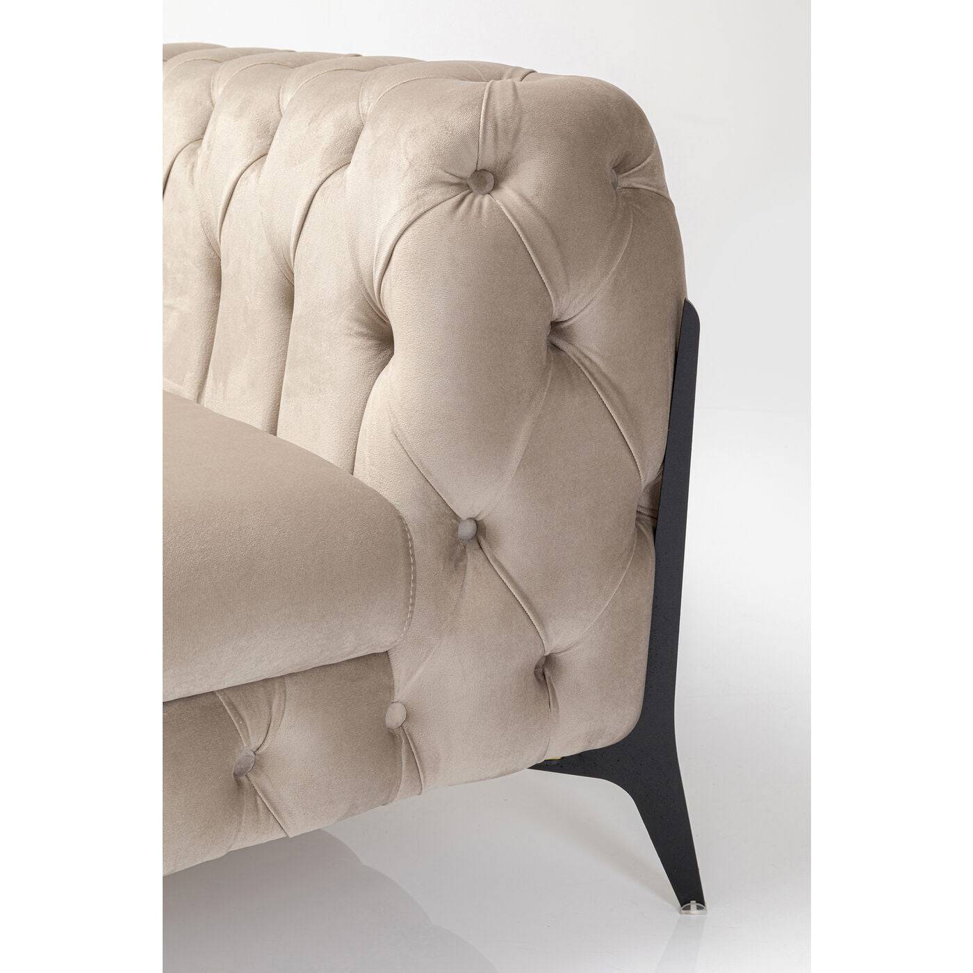 Armchair Bellissima Velvet Taupe 120cm