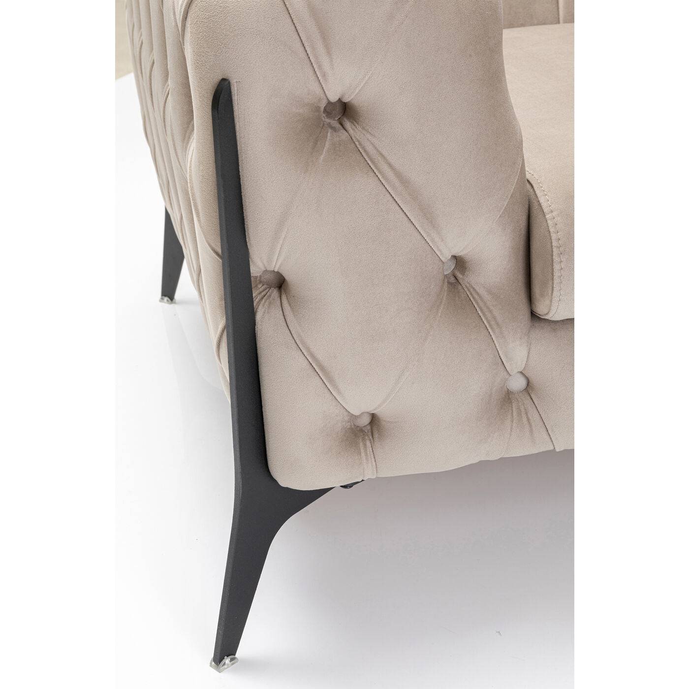 Armchair Bellissima Velvet Taupe 120cm