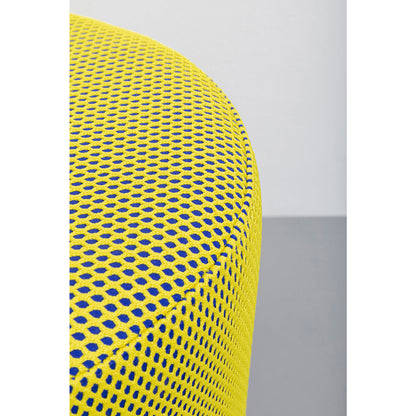 Stool Jody Yellow Black Mesh Black Ø35cm